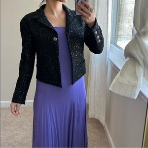 CHANEL Black Tweed Jacket. S (36)